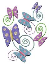 pastel colored butterflies cliparts