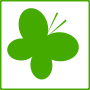 green shamrock shaped butterfly 