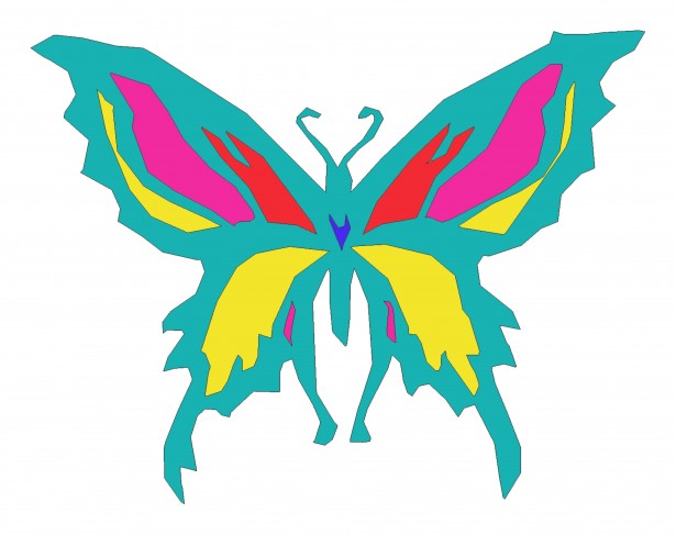 Colored butterfly clipart