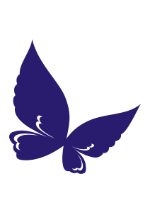 dark royal blue solid purple butterfly winged image